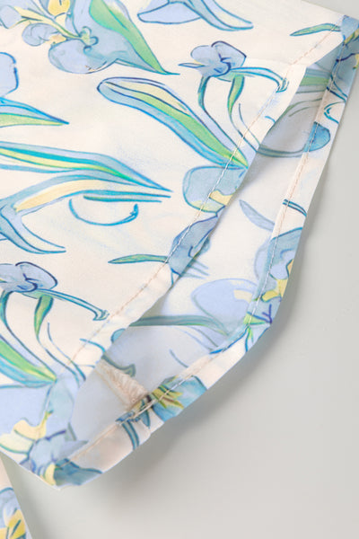 Iris Bloom Button Shirt Dress