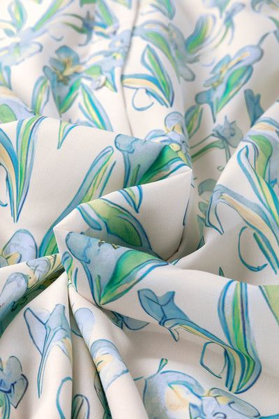 Iris Bloom Button Shirt Dress