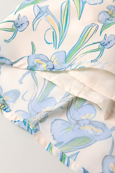 Iris Bloom Button Shirt Dress