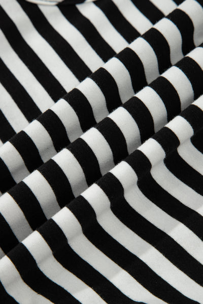Monochrome Rhythm Tiered Mini Dress