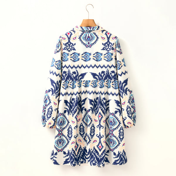 Mediterranean Breeze Boho Dress
