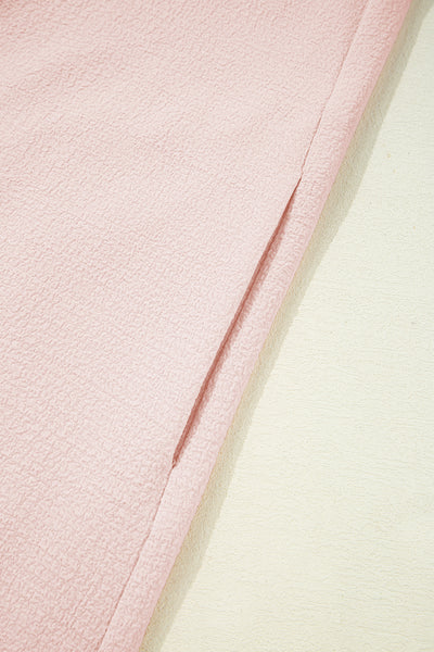 Blush Bow Back Ruffle Mini Dress