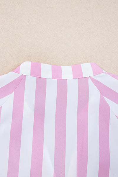Candy Stripe Ruffle Mini Dress