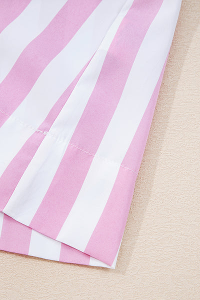 Candy Stripe Ruffle Mini Dress
