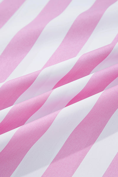 Candy Stripe Ruffle Mini Dress