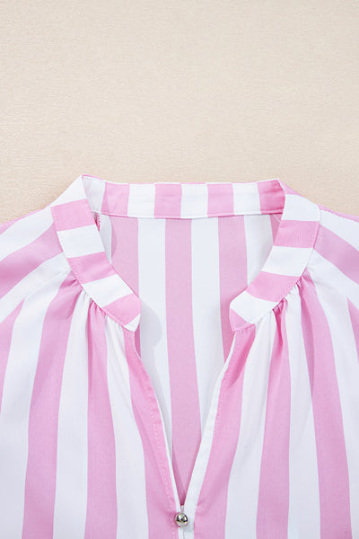 Candy Stripe Ruffle Mini Dress