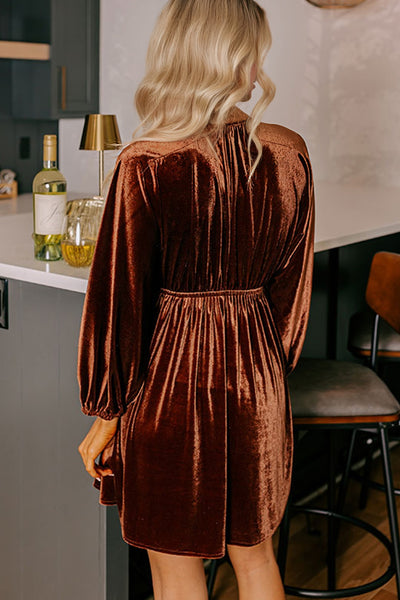 Velvet Ember Mini Dress
