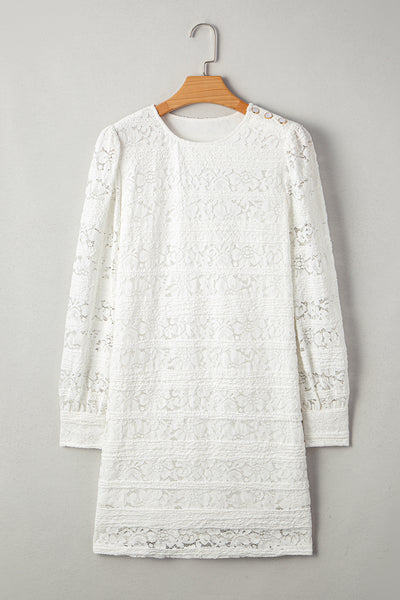 Ivory Lace Garden Mini Dress