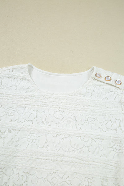 Ivory Lace Garden Mini Dress
