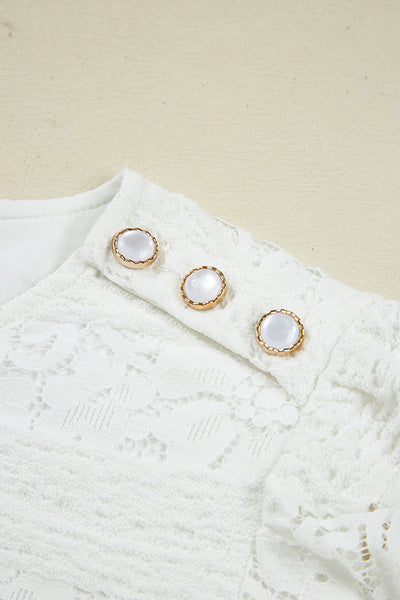 Ivory Lace Garden Mini Dress
