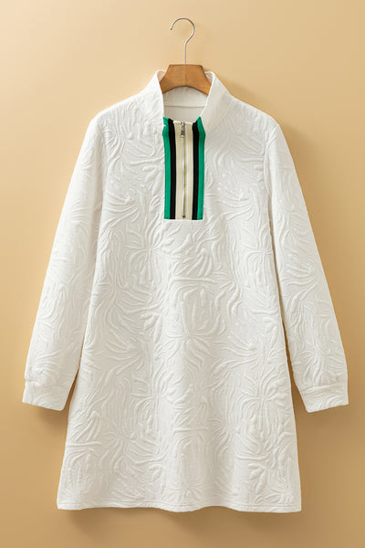 Quilted Palm Zip Dress