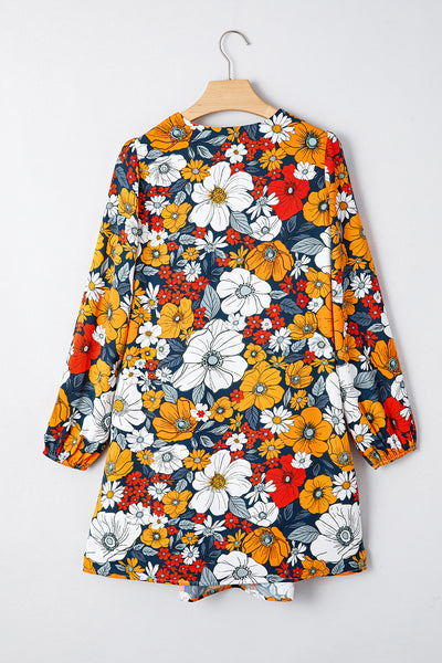 Bohemian Poppy Rainbow Mini Dress