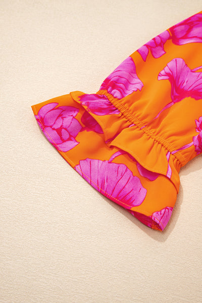 Neon Poppy Paradise Midi Dress