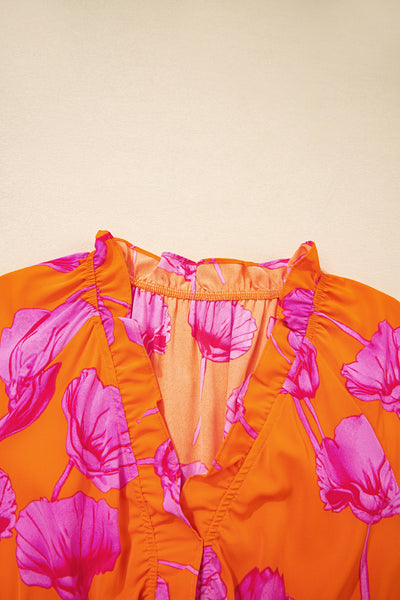 Neon Poppy Paradise Midi Dress