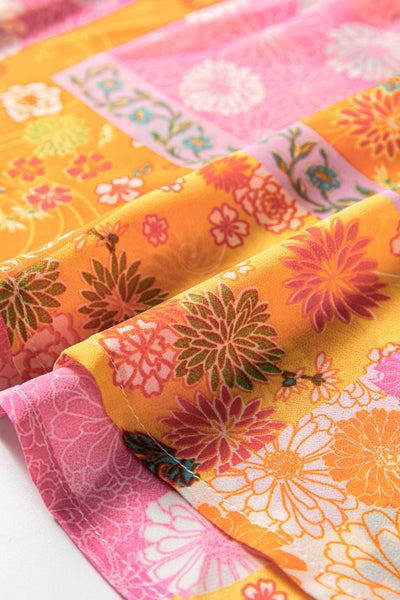 Sunset Patchwork Maxi Dress