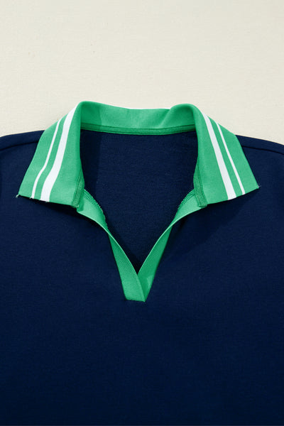 Navy Prep Ruffle Polo Mini Dress