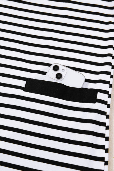 Monochrome Breton Polo Dress