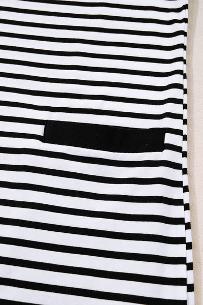 Monochrome Breton Polo Dress