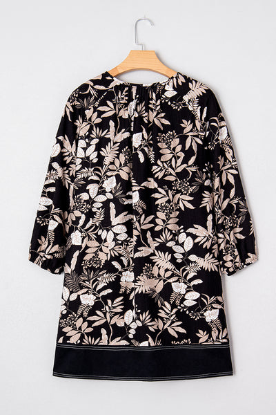 Midnight Botanical Breeze Dress