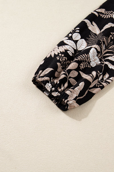 Midnight Botanical Breeze Dress