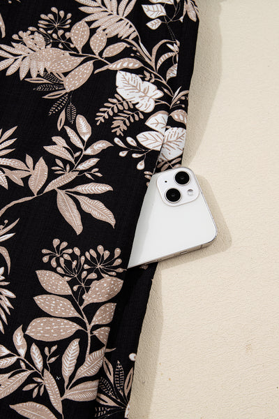 Midnight Botanical Breeze Dress