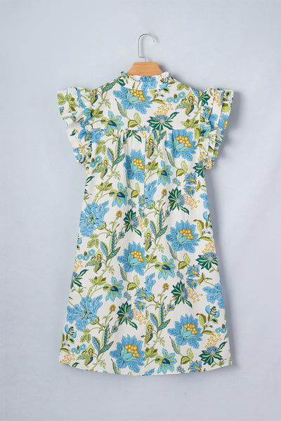 Seabreeze Bloom Ruffle Mini Dress