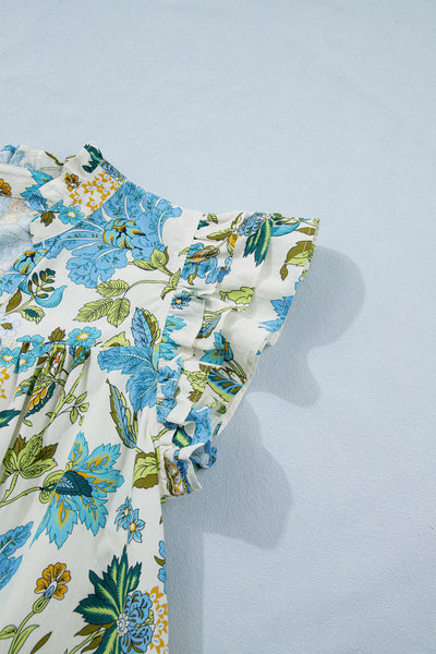 Seabreeze Bloom Ruffle Mini Dress