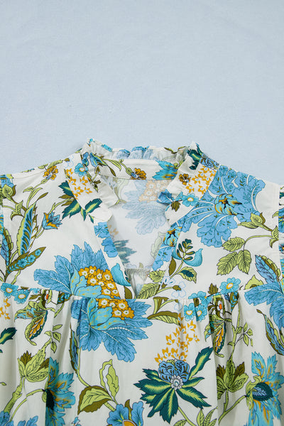 Seabreeze Bloom Ruffle Mini Dress