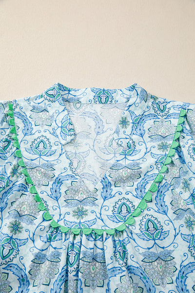 Azure Garden Breeze Babydoll Dress
