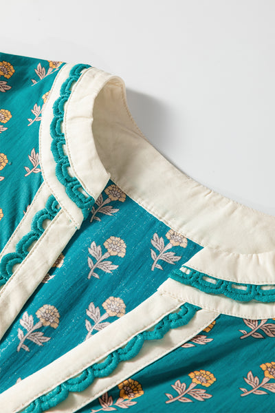 Emerald Meadow Charm Tiered Dress