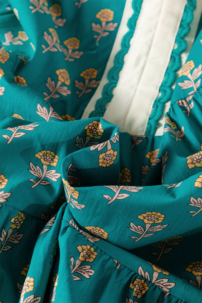 Emerald Meadow Charm Tiered Dress