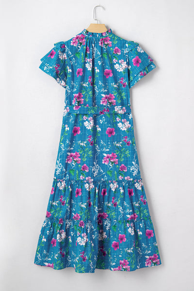 Petal Tide Tiered Midi Dress