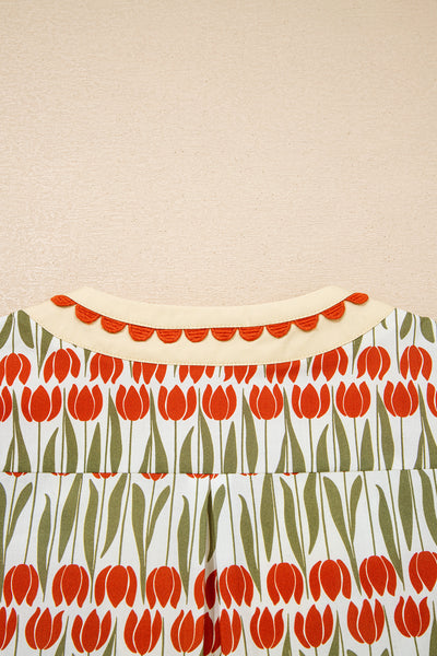 Tulip Grove Scallop Mini Dress