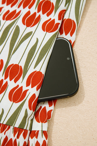 Tulip Grove Scallop Mini Dress