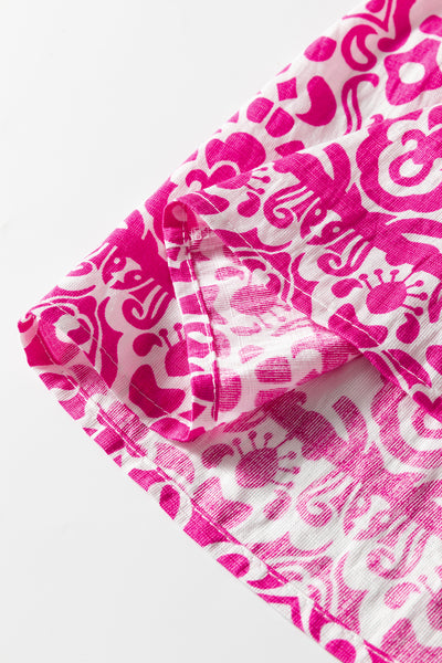 Hot Pink Ikat Heart Mini Dress