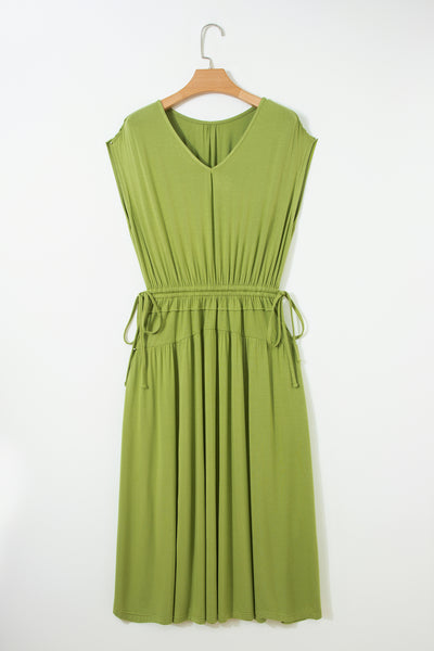 Olive Grove Cinch Midi Dress