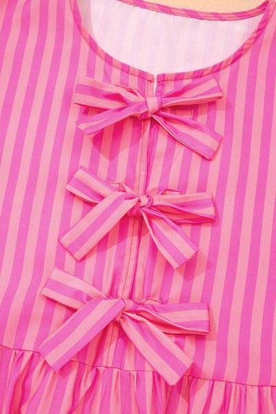 Pink Lemonade Bow Babydoll Dress