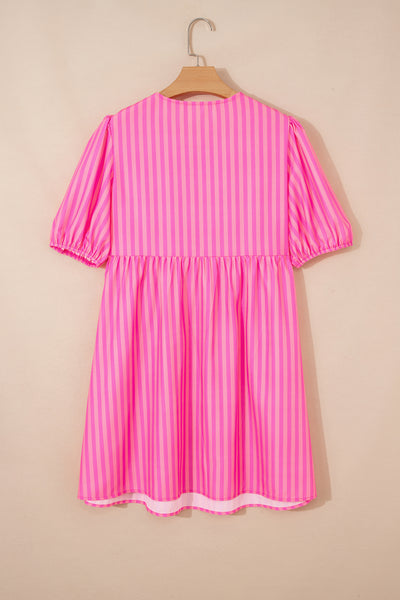 Pink Lemonade Bow Babydoll Dress