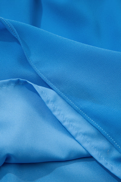 Azure Breeze Cinched Shirt Dress