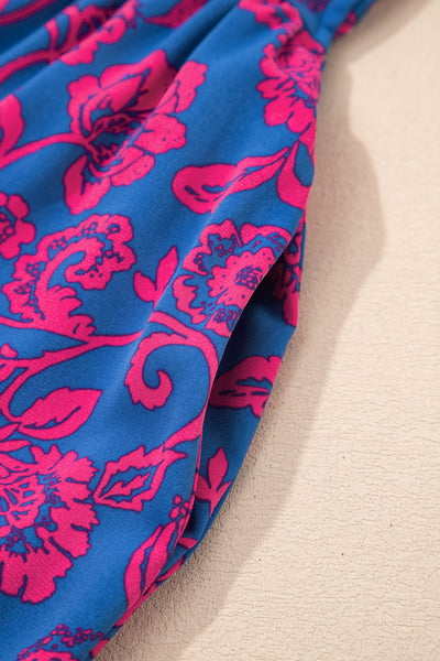 Vivid Floral Twist Maxi Dress