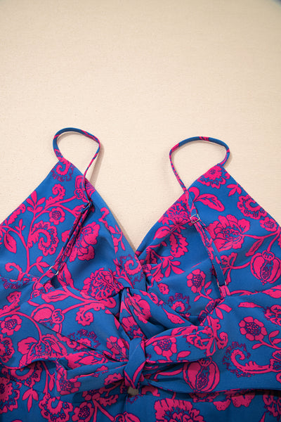 Vivid Floral Twist Maxi Dress