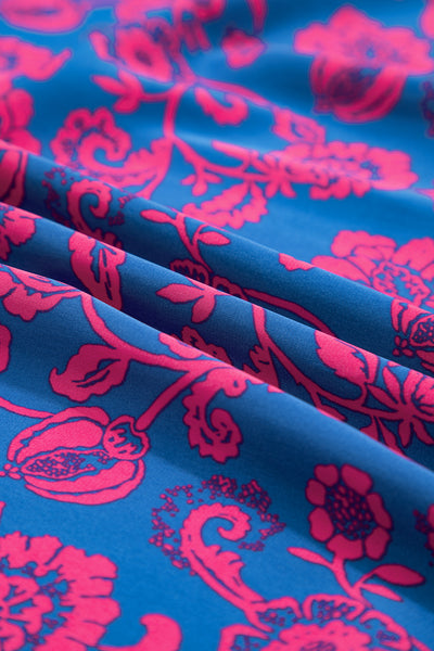 Vivid Floral Twist Maxi Dress