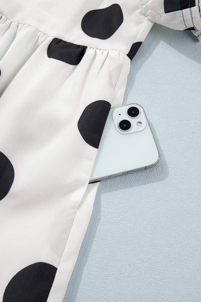 Midnight Dot Charm Mini Dress