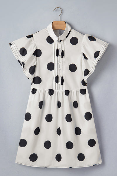 Midnight Dot Charm Mini Dress
