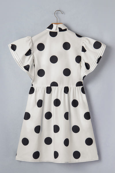 Midnight Dot Charm Mini Dress