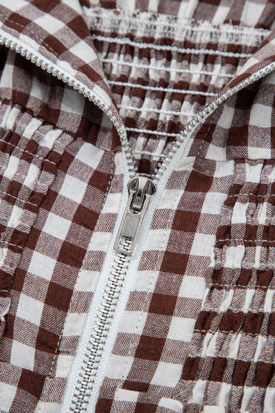 Gingham Zip Midi Sundress