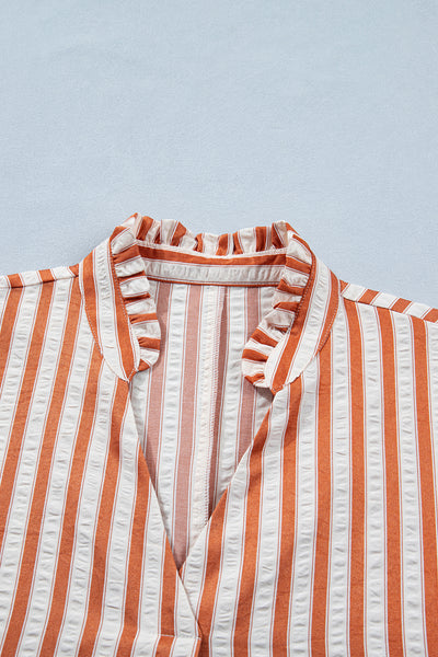 Caramel Coast Seersucker Shift Dress