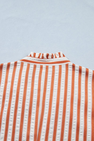 Caramel Coast Seersucker Shift Dress
