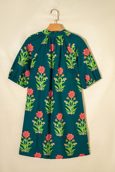 Garden Stripe Contrast Mini Dress