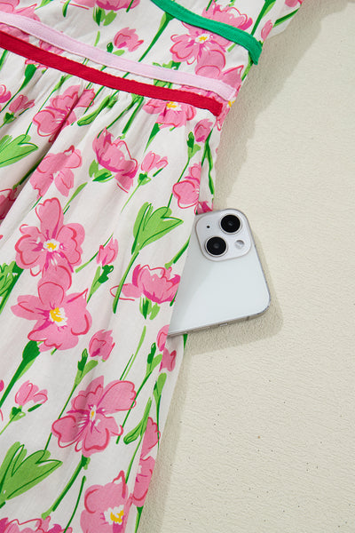 Blushing Meadow Midi Dress